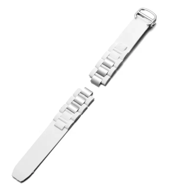 20mm Caucho Silicona Banda Goma Correa Para CARTIER 21 CHRONOSCAPH Reloj Blanco 3