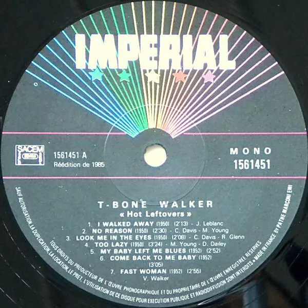 T-Bone Walker - Hot Leftovers (LP, Comp, Mono) 3