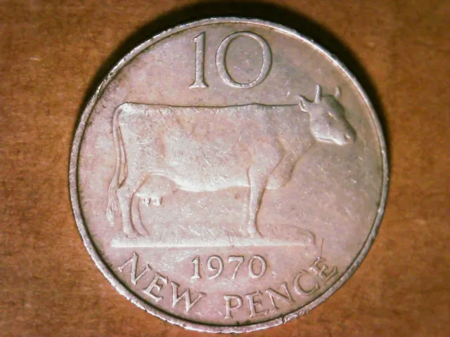 1970 cow coin Greece VF XF