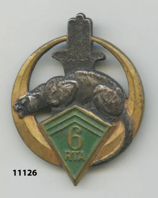 Insigne , 6  Rgt. de Tirailleurs Algériens   , (  peint  )