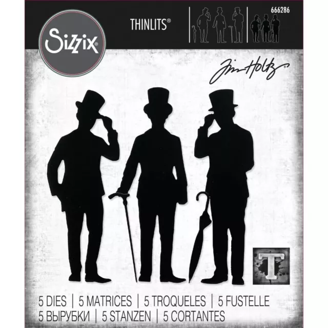 Sizzix Thinlits Dies By Tim Holtz 5/Pkg - Gentlemen