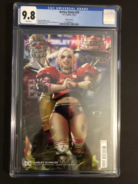Harley Quinn #20 10/22 DC Comics CGC Graded 9.8 Derrick Chew Football Variant