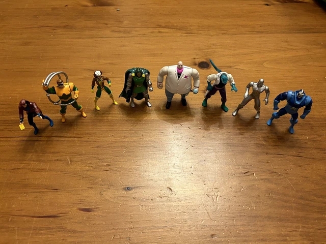 Marvel Die Cast Metal Mini Figures Lot Of 8 X-Men Spider-Man