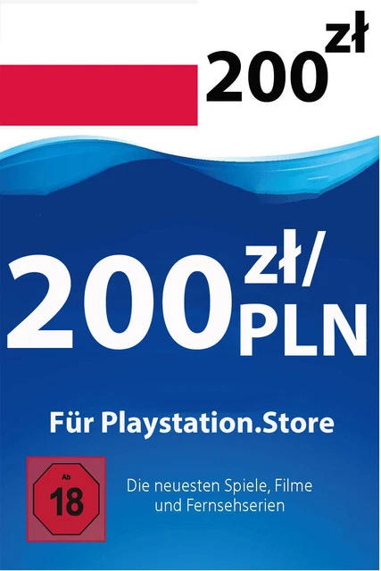 PSN Card 200 PLN - PlayStation PS5/PS4/PS3 Guthaben Digital Code - Nur Polen/PL