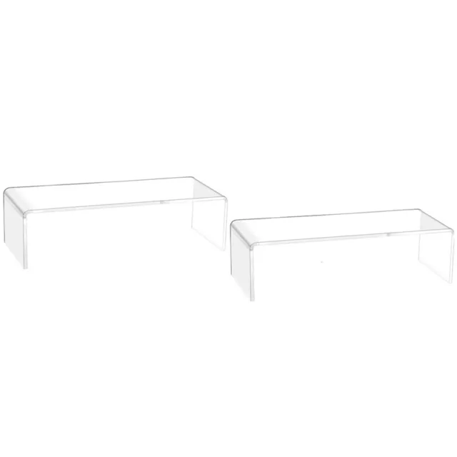 2 Pcs Acrylic Display Stands Acrylic Risers Dessert Table Display Set6765