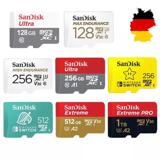 32GB 64GB 128GB 256GB 512GB 1TB SanDisk Ultra Extreme Pro Switch Micro SD SDXC