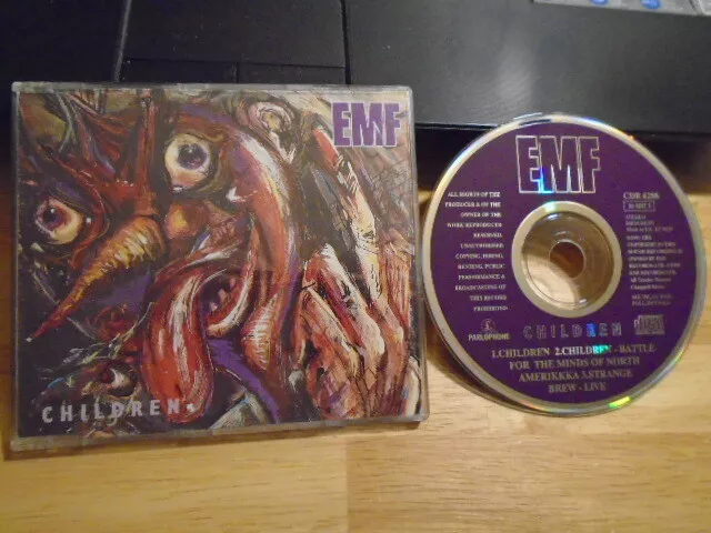 RARE oop EMF CD single Children REMIX +live 1991 schubert dip James Atkin carrie