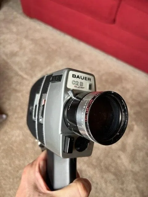 Vintage Bauer C2B Super Movie Camera With Original Case 2