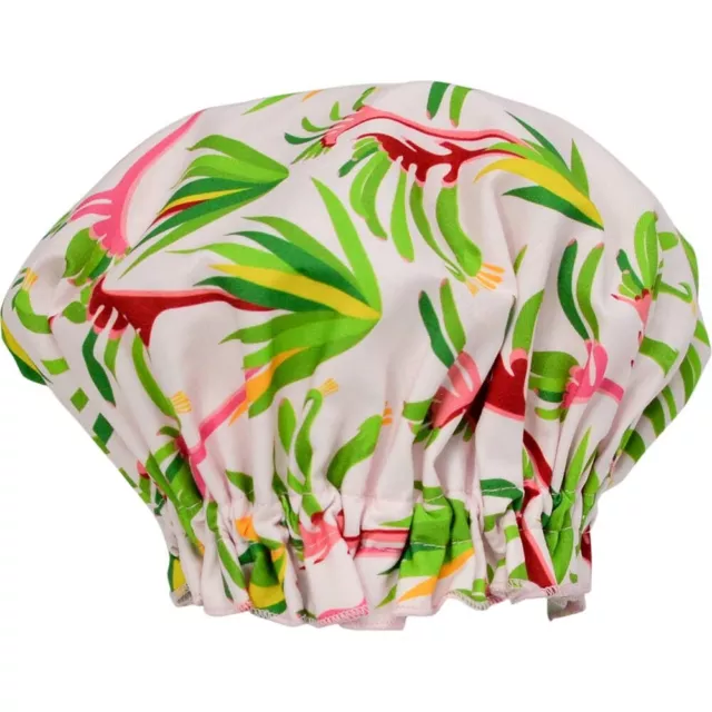 NEW Ladies Girls Elasticised Shower Cap Kangaroo Paw Pink Design Australian Made