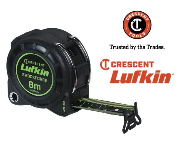 Lufkin L1125BCM Shockforce Baumassband Profi 8m Bandmaß Maßband Stabil Robust