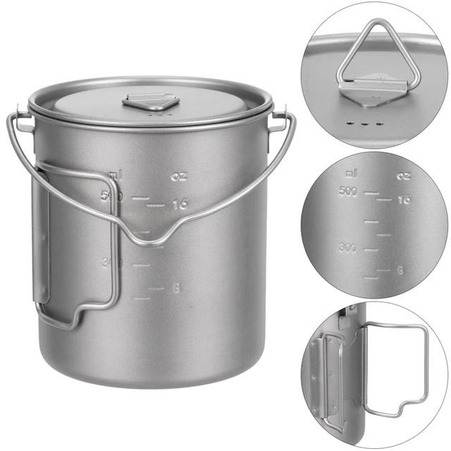 Olla plegable pura para viajes al aire libre campamento olla camping camping