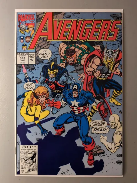 Marvel Comics Avengers #343 First Team Appearance The Gatherers Key Comic Book