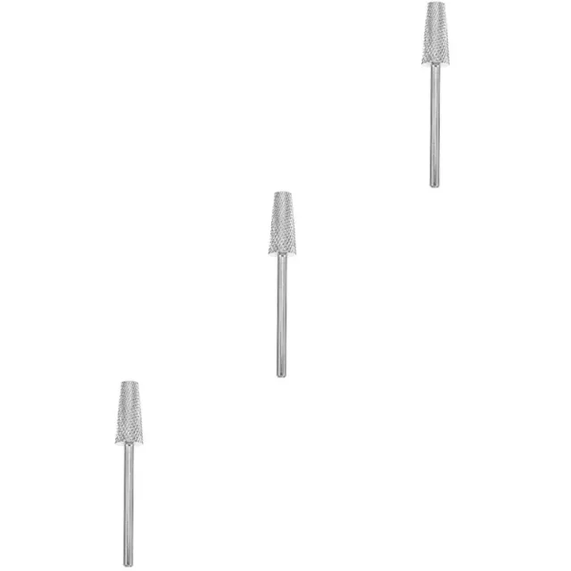 Set of 3 Nail Polisher Cuticle Drill Bits Grinding Tools Head