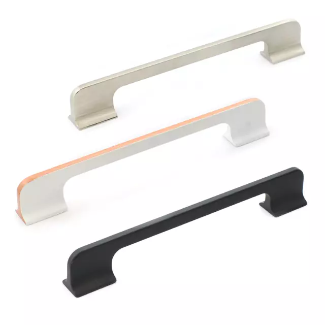 Slimline Handles Black White Kitchen Cabinet Pull Cupboard Drawer Door Handles