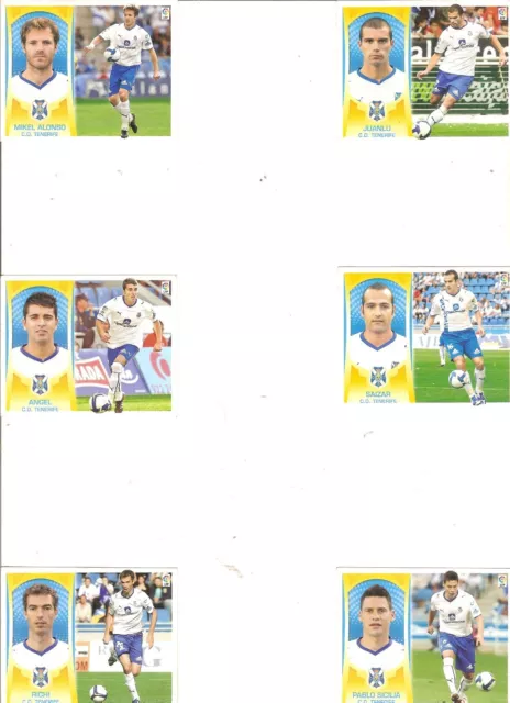 Temporada 2009 -2010 - Ediciones Este - C.d. Tenerife. - 6 Cromos