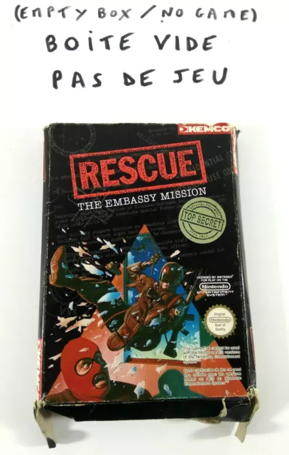 Nintendo NES  Boite vide Rescue  PAS DE JEU  Envoi rapide et suivi