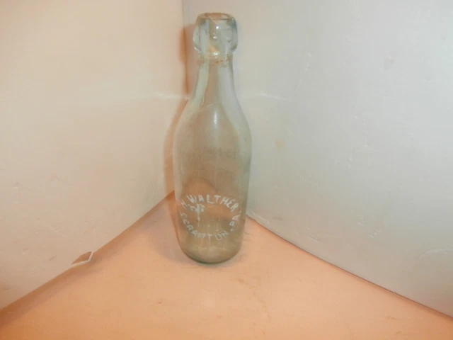 H. Walther blob top soda bottle, Scranton, PA Lake harmony, W. Barre