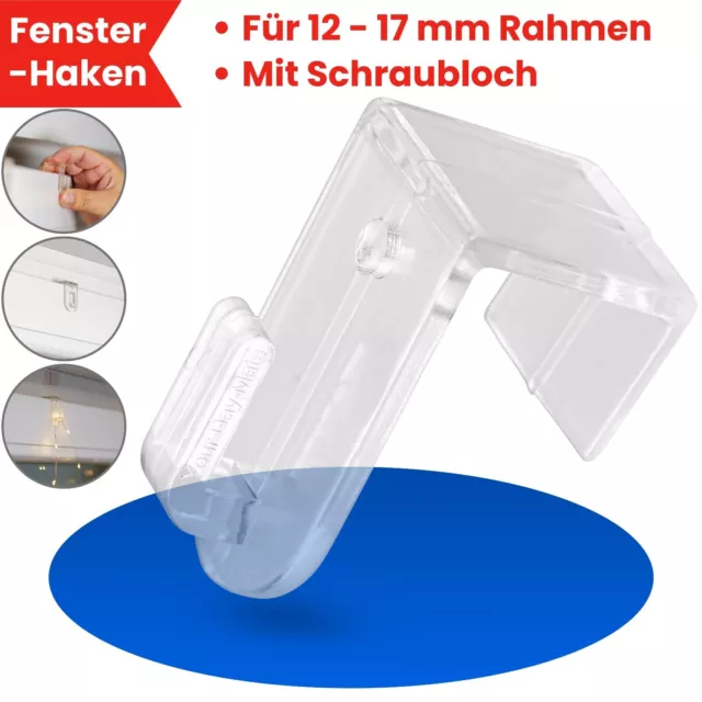 Fensterhaken zum Einhänge Klammer Haken Fenster Clip Deko Türhaken Fensterclip