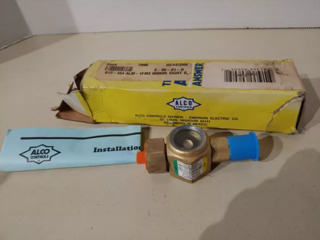 Alco Alm-1Fm3 Liquid Moisture Indicator Inlet 3/8  Sae F / Outlet 3/8  Sae M