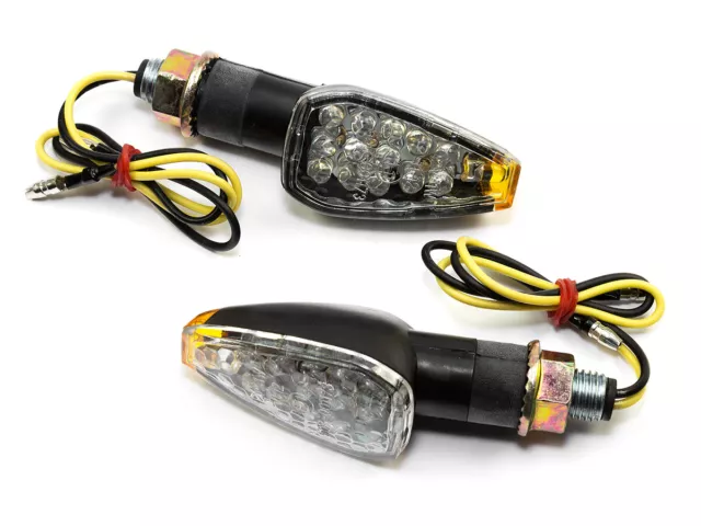 Blinker Paar LED Sparkle schwarz 20 mm E-geprüft Racer für Aprilia Yamaha Honda