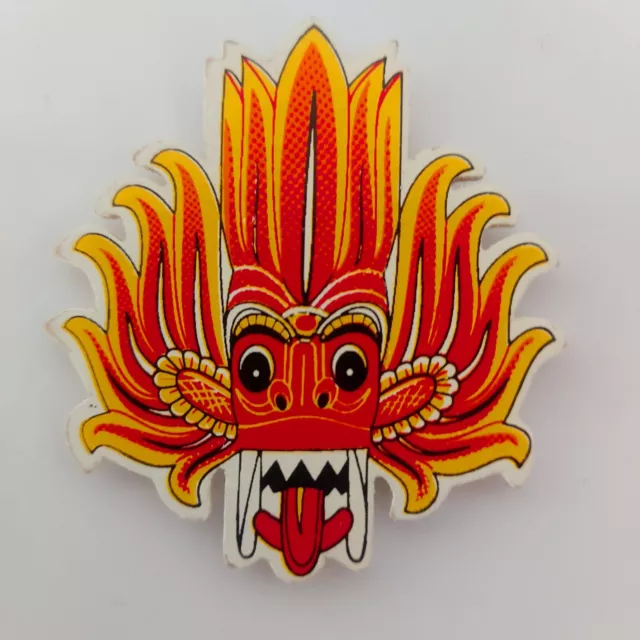 Wooden Traditional Sri Lankan Handmade Devil Mask Refrigerator Door Magnet New