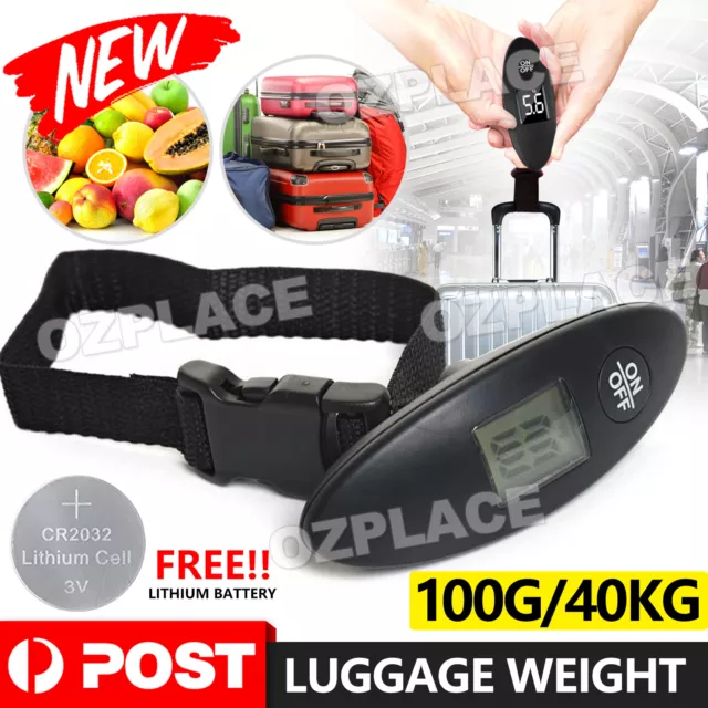 Electronic Portable Digital Luggage Scale Travel 40 KG Measures Weight Weighing