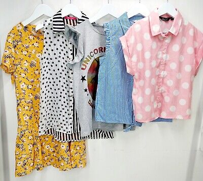 Next New Look etc Girls Tops Bundle 9-10 Years 5 Pce Set Blouse T Shirt