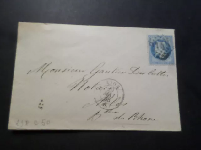 FRANCE timbre CLASSIQUE NAPOLEON sur LETTRE, 2145 CACHET LYON