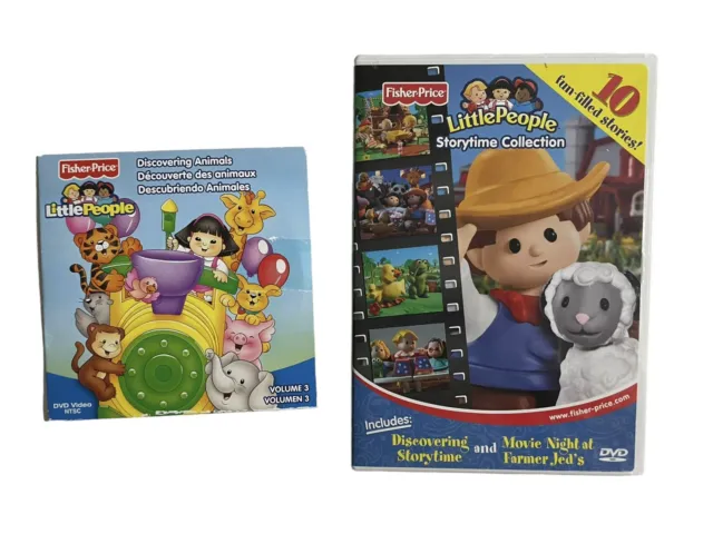 2 Fisher-Price Little People DVD’s: Storytime Collection - 10 Episodes & Vol 3