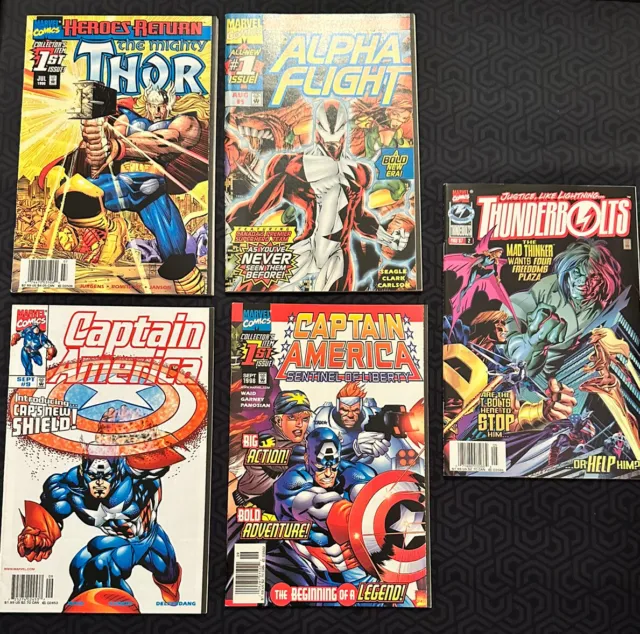 Marvel Comics Lot Mighty Thor #1 Avengers Captain America