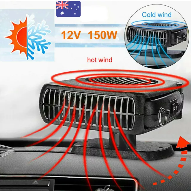 Auto Car Window Air Vent Heating Cooling Fan Windshield Cooler Heater Radiator