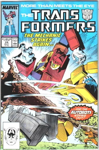 The Transformers Comic Book #28 Marvel Comics 1987 VERY HIGH GRADE NEW UNREAD