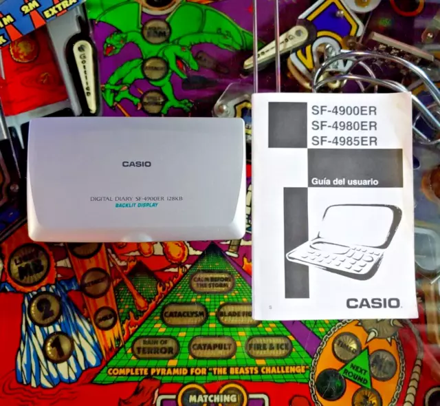 Vintage 1999 CASIO SF-4900ER Electronic Diary Organiser - With Backlit Display
