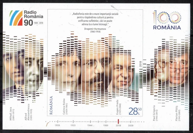 2018 Rumänien, Block Hörfunkgesellschaft, postfrisch/MNH, MiNr. 769, ME 21,-