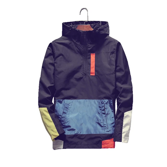 Felpa con cappuccio uomo pullover outwear tasca sciolta felpa con cappuccio giacca a giunzione