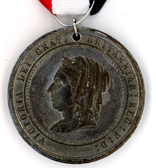 Queen Victoria Diamond Jubilee medal medallion Britannia 1897 antique #9 history