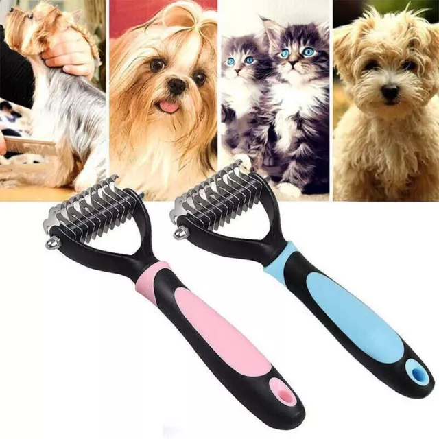 Undercoat Rake Pet Dog Cat Grooming Brush Long Haired Dematting Deshedding Tool