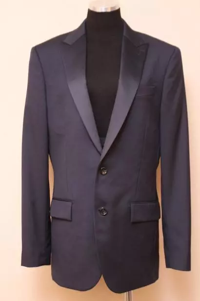 JCrew $525 Mens Ludlow Tuxedo Jacket with Double Vent Italian Wool 42R Navy NEW