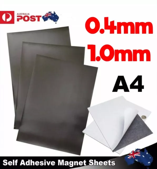 1-20x A4 Magnetic Magnet Sheets Self Adhesive Backed Thickness Crafts Material