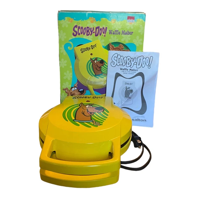VTG SCOOBY DOO Waffle Maker Warner Bros Yellow Green w/ Box