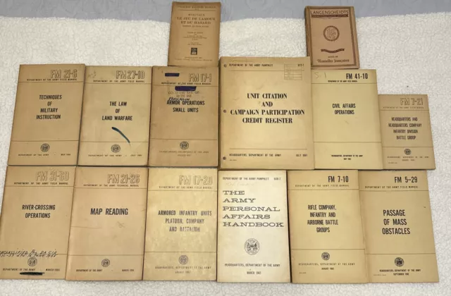 Army Service Manuals From 1954-1962. Two Unknown Books, One From 1921.