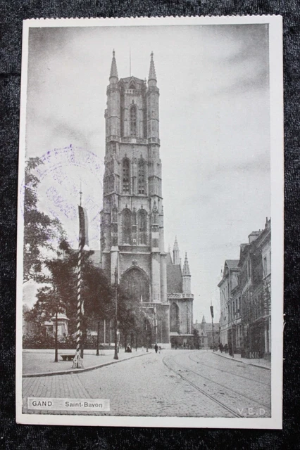 Postkarte Ansichtskarte Lithografie Belgien Gand Saint-Bavon (M)
