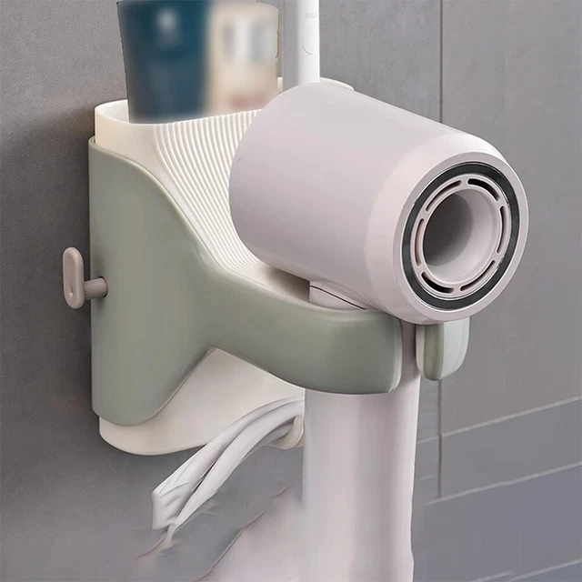 Support Seche Cheveux Et Lisseur Support Mural YUET Pour Sèche-cheveux Et Lisseur - Organisation Salle De Bain Pratique Rangement Seche Cheveux