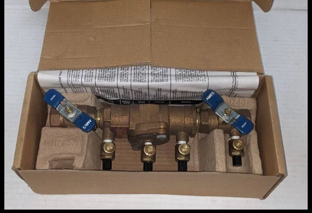 Ames 0062489 2000B- M3 Double Check Valve 3/4 Backflow Preventer New