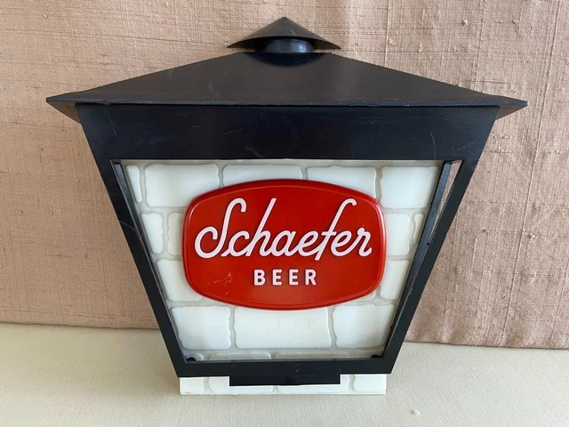 Schaefer Beer Plastic Lantern Top Wall Sign
