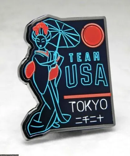 Olympic Spille Distintivo 2020 Tokyo Giappone Neon Team USA Usoc Geisha Girl