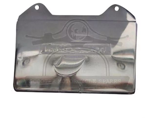 Lambretta GP SX LI TV Innocenti Embossed Rear Mud Flap Plate Stainless Steel