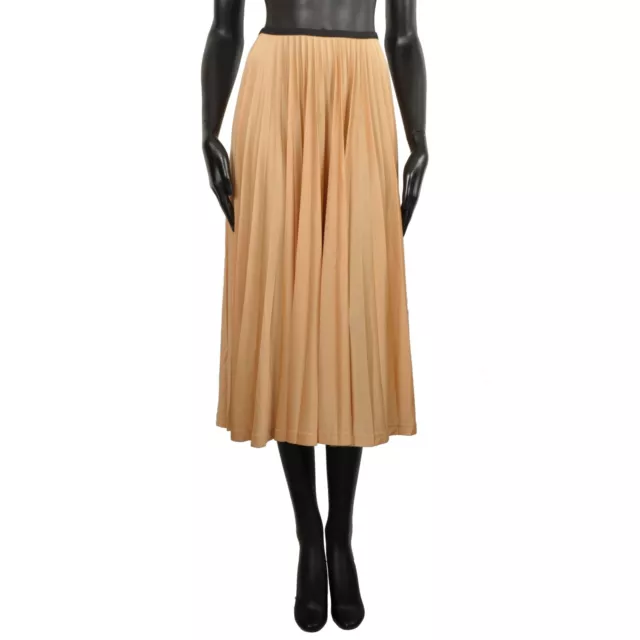 CELINE - PHOEBE PHILO 990$ Sunray Pleated Midi Skirt In Antique Rose