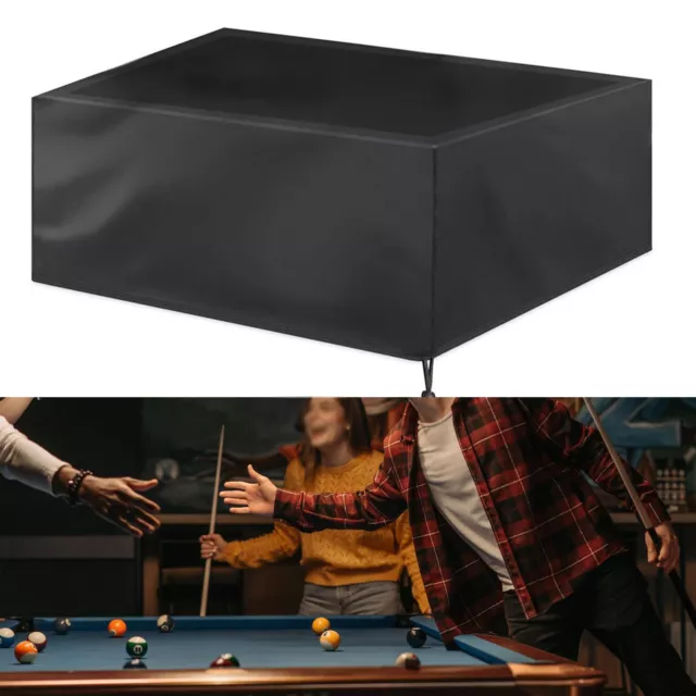 Waterproof Dust Cover for 89 Ft Pool Table Full Protection Black & Silver