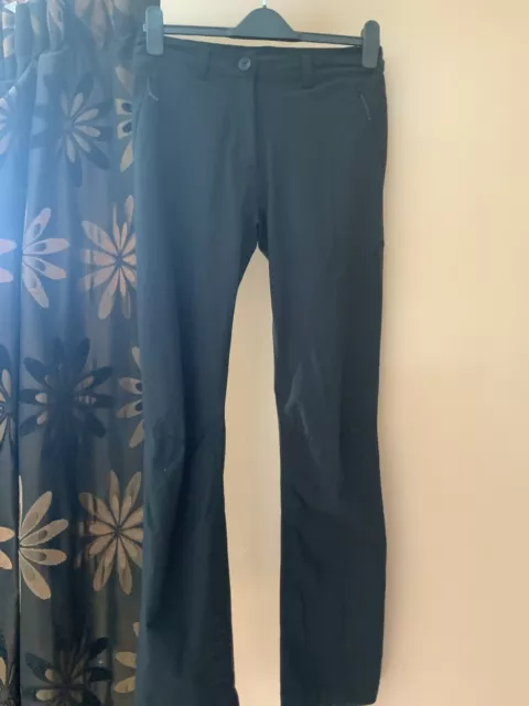 Ladies Karrimor blue activewear straight leg trouser 3 zip pocket Size 8